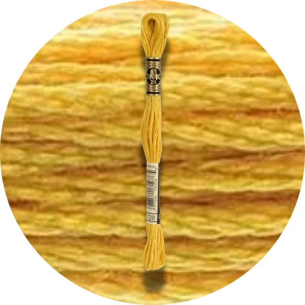 DMC Mouliné Spécial 25 Broderigarn, Ensfarvet, Røde/Gule/Orange nuancer